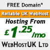 Banner advert of web hosting by WebHostUK